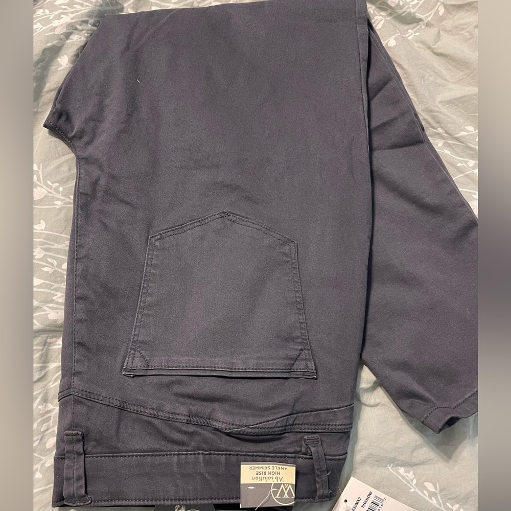 NWT New Wit & Wisdom Skinny Pants Jeans 16 Shadow Gray